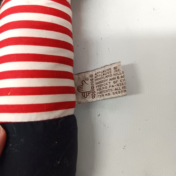 Applause Raggedy Ann Doll 25 inch Blue Red Retro Classic Plush Toy 1991 Gruelle - Picture 2 of 15